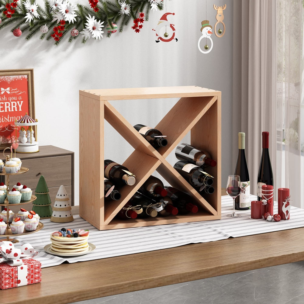 Jaxpety 24 Bottle Stackable Solid Wood Wine Rack – Elegant & Durable ...