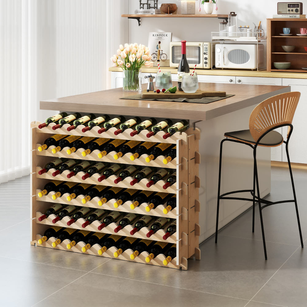 Jaxpety 54 Bottle Stackable Wine Rack – Durable Modular Storage