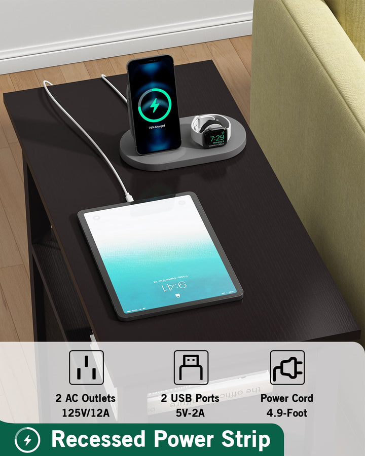 Jaxpety 2-Drawer End Table with USB & Power Outlets – jaxpety