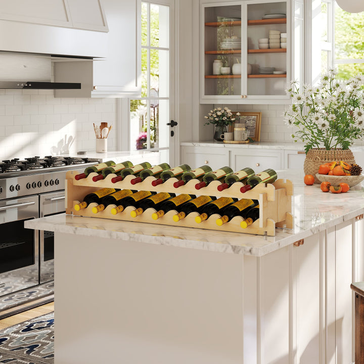 Jaxpety 54 Bottle Stackable Wine Rack – Durable Modular Storage – jaxpety