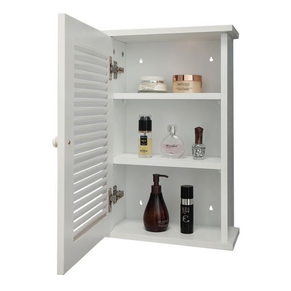Dropship Wall-Mounted Bathroom Organizer With Shutter Doors And