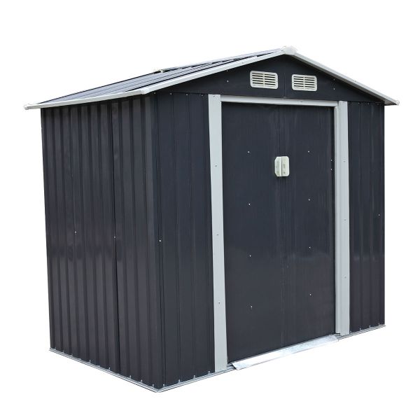 4 x 7 ft Outdoor Insulated Shed Storage W/Sliding Door | Jaxpety