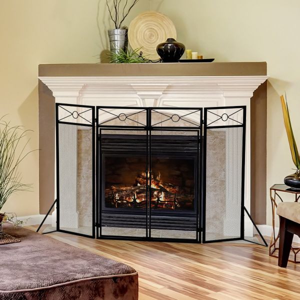 Fireplace Screen with Doors Large Flat Guard Fire Screens with