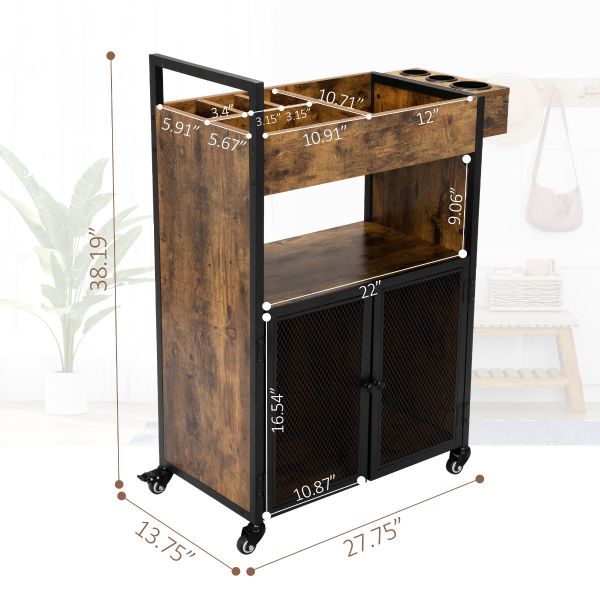 Salon Tray Rolling Trolley Storage Cart Hair Extension Holder for  Hairstylist US