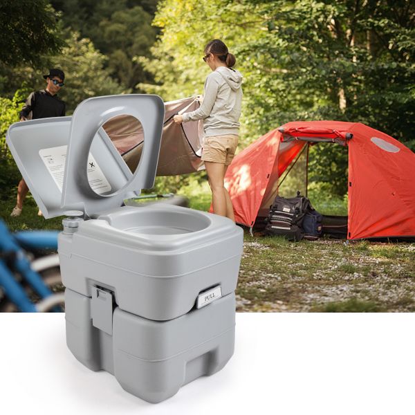 Portable Toilet 24 L Caravan Commode Porta-Potty Outdoor Camping Travel  Boating